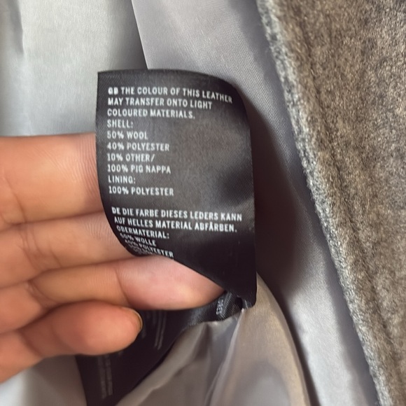 Weekday, size small, Gray and Black Biker Jacket, wool blend, Nikita mix - Picture 8 of 8